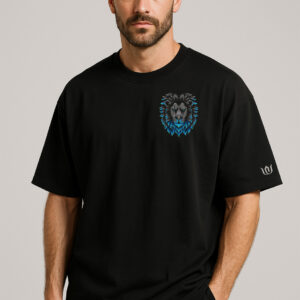 Oversized Fearless Lion Print Tee